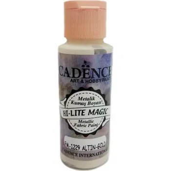 Speciální výtvarná barva Hi-lite - metalická měnící barva na textil perleťová zlatá gold 59 ml -