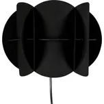 Černé kovové nástěnné světlo DUTCHBONE Corridor 27 x 27 cm