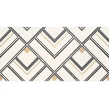 Obklad Bonella dekor white - obkládačka inzerto 30,8x60,8 bílá lesklá 6004202