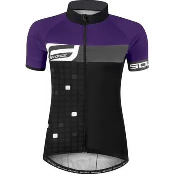 cyklistický dres dámský dres Force Square, černá/fialová - vel. L 125006