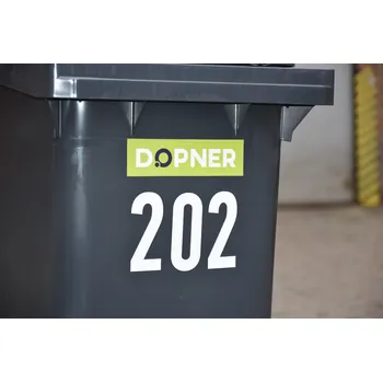 Popelnice Dopner samolepková čísla na popelnici