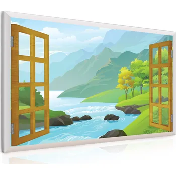 Obraz Malvis ® Dětský obraz okno do pohádky Velikost: 30x20 cm
