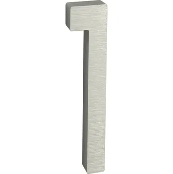 Domovní cedule Domovní číslo 3D AL stříbrné matné - č. 1