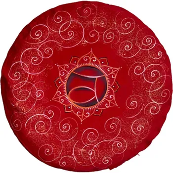 Dekorativní polštářek LaMonka Elbabett Meditační polštář LaMonka & Elbabett KOŘENOVÁ ČAKRA + snímatelný povlak, 35 x 10 cm