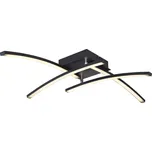 Globo 67129-24 TANSY 1 - Stropní LED svítidlo v černé barvě LED 24W, 3000-4000-6000K, 69 x 69cm (Moderní černé LED stropní svítidlo se změnou barvy světla)