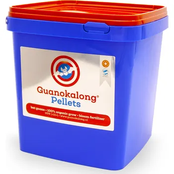 Hnojivo Guanokalong Pellets 10kg (Guanokalong pelety jsou 100% biologické hnojivo získávané z netopýřího trusu, jež je vhodné pro růstovou i květovou fázi rostliny. Používá se v indoor i v outdoor pěstování.)