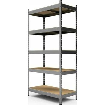 regál Regál Kovový Solid II 220x90x45 cm - 5 polic