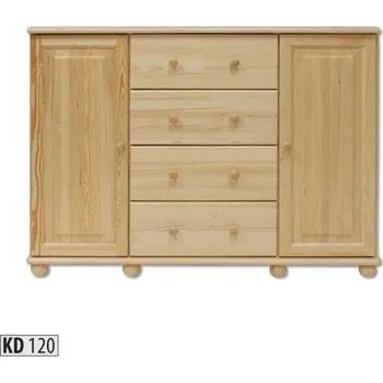 Nábytek Drewmax Komoda KD120 masiv (Barva dřeva: Dub)