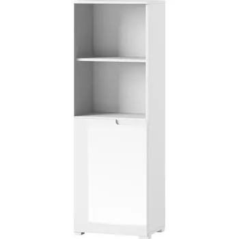 Knihovna Regál nízký bílý lesk/bílá SELENE 10