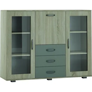 Komoda Komoda kombinovaná dub sonoma/šedá OLIVIA K2W