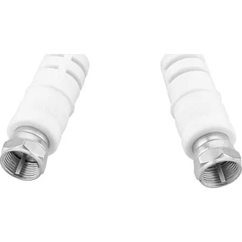 Video kabel Satelitní kabel GoGEN 1,5m, F konektory - bílý