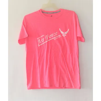 Hanes TRIKO, TRIČKO S POTISKEM AIR FORCE krátký rukáv - růžové Velikost: M