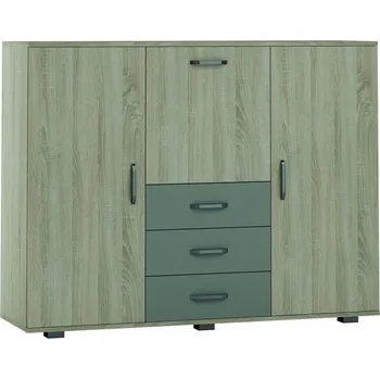 Komoda Komoda kombinovaná dub sonoma/šedá OLIVIA K2