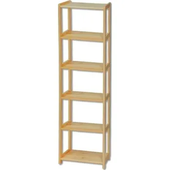 Knihovna Drewmax Regál RG121 masiv - šířka 40 cm (Barva dřeva: Ořech)