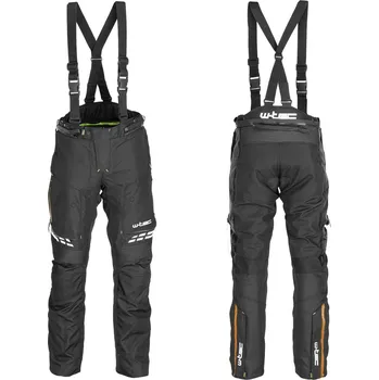 Kalhoty na americký fotbal W-tec Pánské moto kalhoty Spirital (Barva: černo-oranžová, Velikost: S)