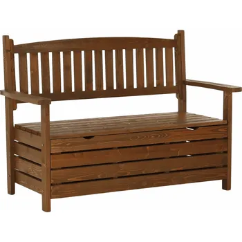 Zahradní lavice Tempo Kondela Zahradní lavička, hnědá, 123,5 cm, DILKA