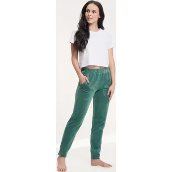 Dámské velurové kalhoty 310 zelená XXL