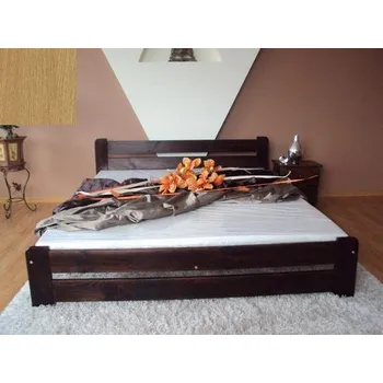 Postel Maxi-Drew Postel z masivu Eureka 180x200 borovice + rošt (Barva dřeva: Dub)