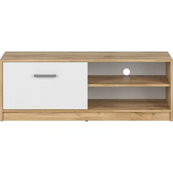 Televizní stolek Brwcz MATOS RTV1D dub wotan/bílá mat