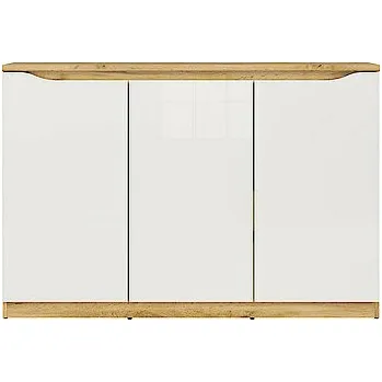 Komoda Brwcz NUIS KOM3D dub wotan/bílý lesk