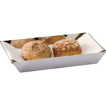 chlebník Košík na pečivo nerezový 20 × 12 cm