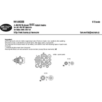 Plastikový model 1/72 Mask A-4M/KU Skyhawk BASIC (H.2000/FUJI)