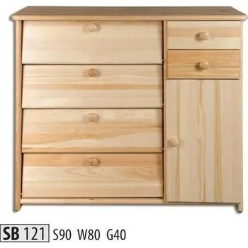 Nábytek Drewmax Botník SB121 masiv (Barva dřeva: Gray)