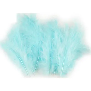 Pštrosí peří barvené - pomněnková