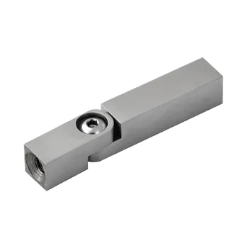 Čep s kloubem (12x12 mm, L: 68 mm / vnitřní závit M6 - vnitřní závit M8x25 mm), broušená nerez K320 / AISI304