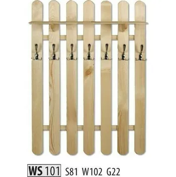 Drewmax Věšák WS101 masiv (Barva dřeva: Gray)