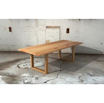 Jídelní stůl HAHNHOLZ Masivní jídelní stůl z bukového masivu + rám z masivu Objednat v délce: 140 cm, šířka: 120 cm, výška: 80 cm