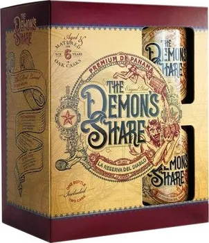 Rum The Demon's Share 40 % 0,7 l + 2 plechové kalíšky