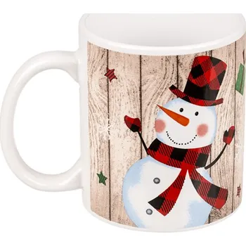 Vánoční dekorace Vánoční hrnek se sněhulákem