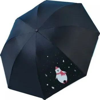Deštník Dívčí skládací deštník Černý medvěd Carla CArPAR07CZ
