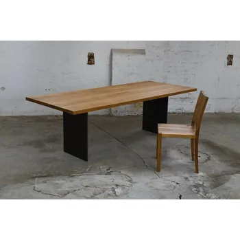 Jídelní stůl HAHNHOLZ Jídelní stůl z masivu (T ocel) Objednat v délce: 140 cm, šířka: 100 cm, výška: 60 cm