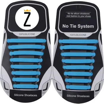 Tkaničky do bot Silikonové tkaničky - světle modrá