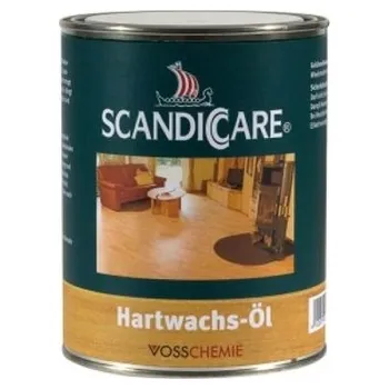 Olej na dřevo Tvrdovoskový olej na dřevěné podlahy SCANDICCARE Hartwachs Ol 1L