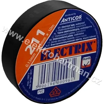 Izolační páska páska izolační 211 Electrix PVC 25mm x 20m, černá