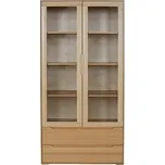 Drewmax Vitrína KW421 masiv (Barva dřeva: Rustikal)