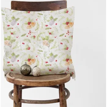 Povlak na polštářek Vánoční lněný povlak na polštář Linen Tales Merry, 40 x 40 cm ID_1401871