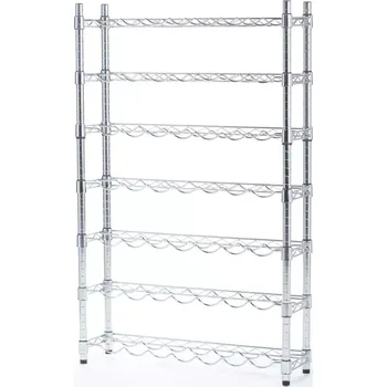 Dílenský regál Regál na víno chromovaný 1370 x 460 x 920 mm, 8 polic