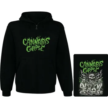 Pánská mikina mikina s kapucí a zipem Cannabis Corpse