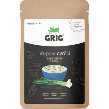 Přírodní produkt Grig Křupaví cvrčci Sour Cream & Onion 20 g