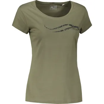 Dámské tričko Dámské triko ALTISPORT CARRYOVER ALW001F61 KHAKI/ČERNÁ S
