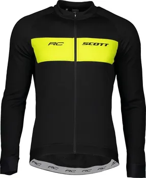 cyklistický dres Scott RC Warm L/SL černý/fosforový L