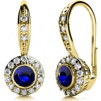 Šperk Couple, Luxusní náušnice Samantha II, žluté zlato a zirkony, 585-45-3-5043.0Z00.0.00.102.08