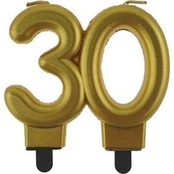 Dortová svíčka Godan Dortová svíčka číslice 30 zlatá