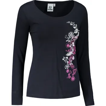 Dámské tričko Dámské triko s dlouhým rukávem ALTISPORT CARRYOVER ALW029169 NÁMOŘNÍ MODRÁ/RŮŽOVÁ S