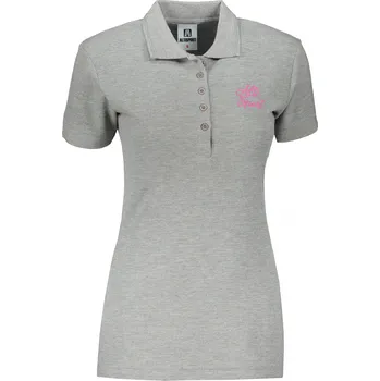 Dámské triko s límečkem ALTISPORT ALW056210 TMAVĚ ŠEDÝ MELÍR XXL