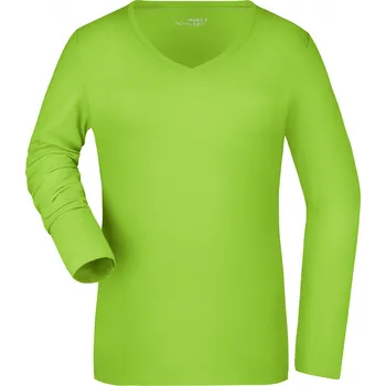 Dámské tričko Dámské triko s dlouhým rukávem JAMES NICHOLSON JN929 LIME GREEN S